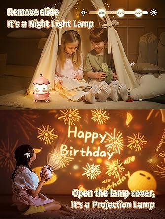 Star LED Projector Night Light - 72 Light Modes Baby Sound Machine for Kids Room Decor, Bedroom - Kawaii Unicorn Gifts for Girls, Clear